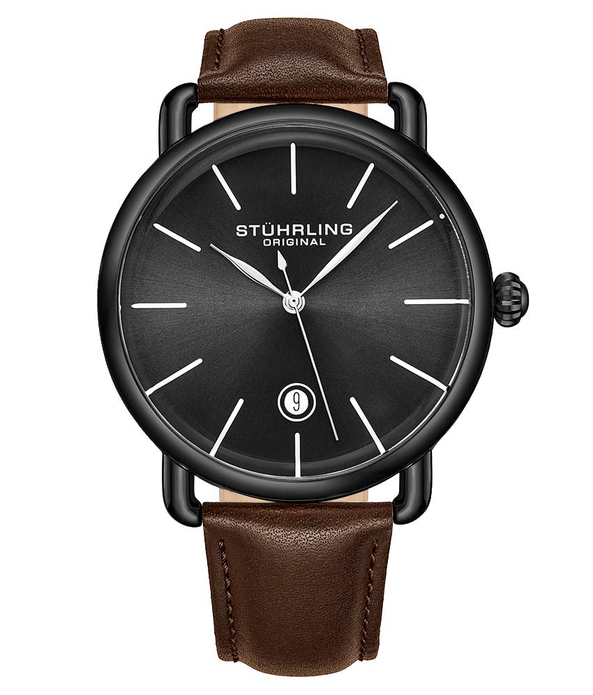 Black Dial / Black Case / Brown Band