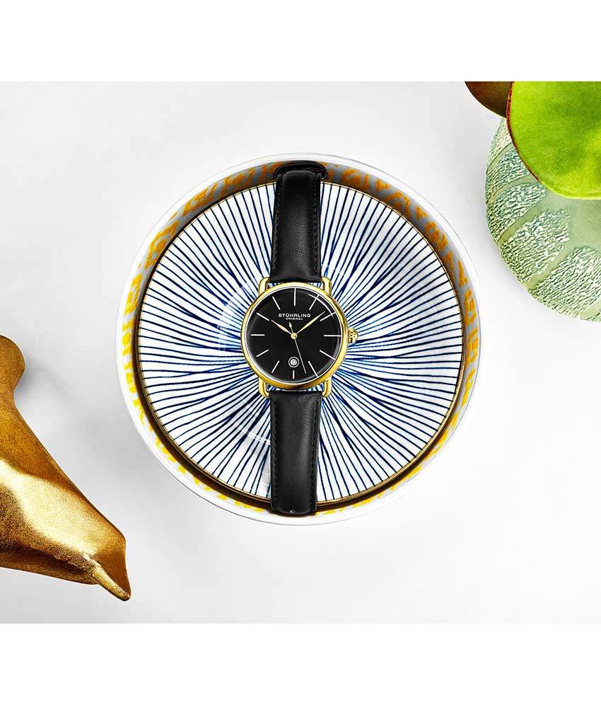 Black Dial / Gold Case / Black Band