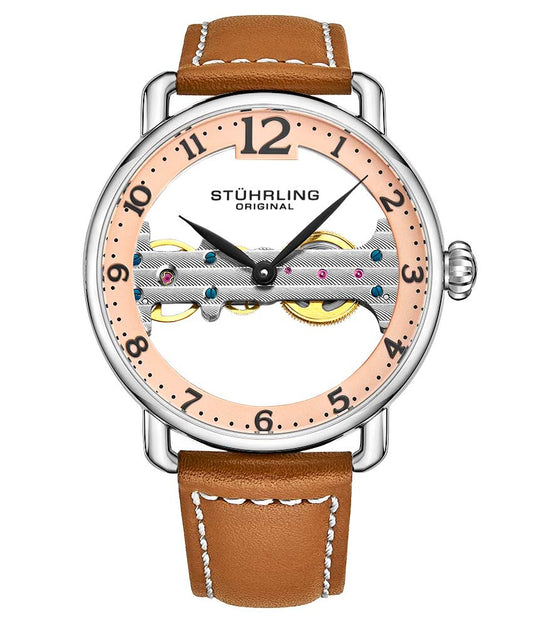 Tan Dial / Silver Case / Light Brown Band