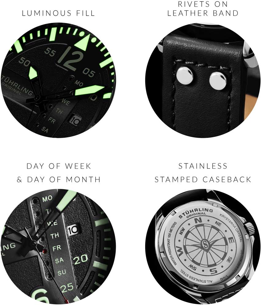 Black Dial / Silver Case / Black Band