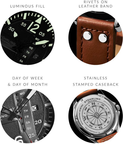 Aeronaut 44mm Aviator, Cabaletta Quartz 42mm, and Fqbi Watches Signature Pen