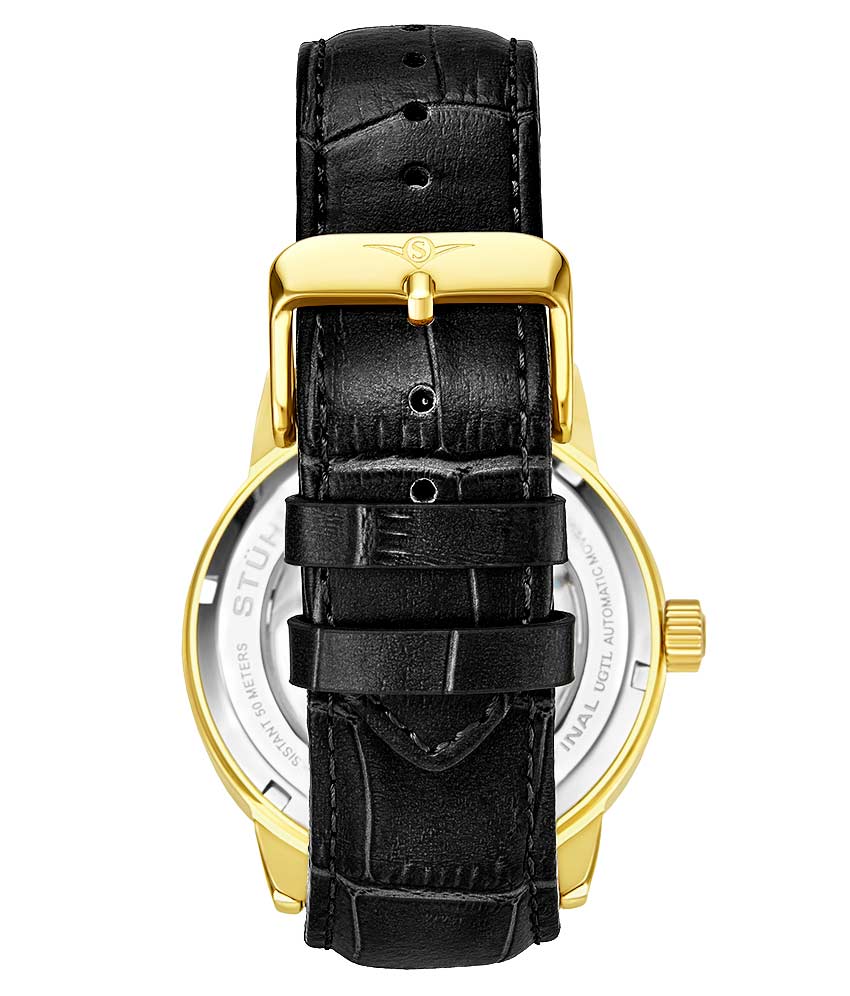 Silver Dial / Gold Case / Black Band