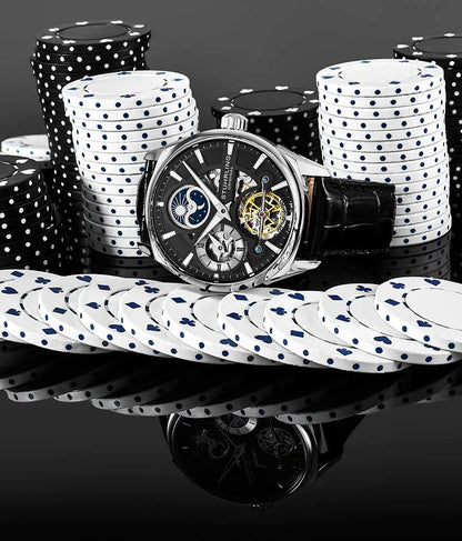 Black Dial / Silver Case / Black Band