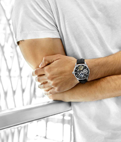 Black Dial / Silver Case / Black Band