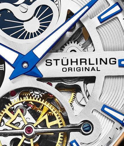 Silver Dial / Rose Case / Brown Band