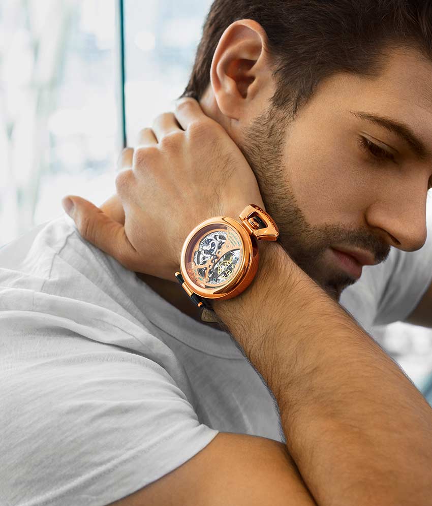 Rose Dial / Rose Case / Brown Band