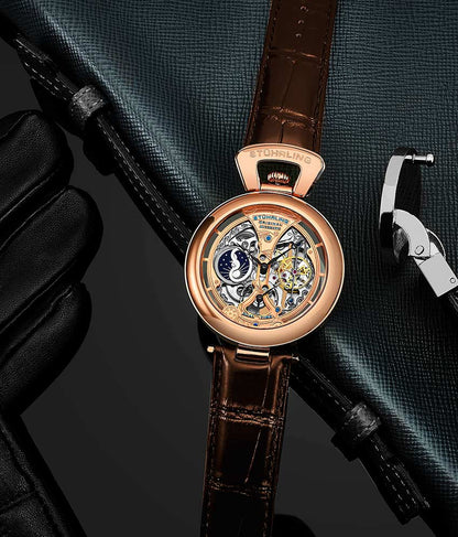 Rose Dial / Rose Case / Brown Band