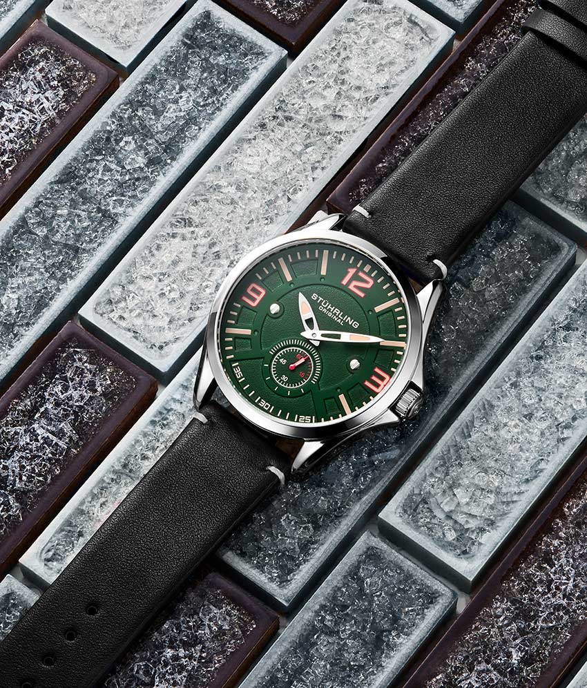 Green Dial / Silver Case / Black Band