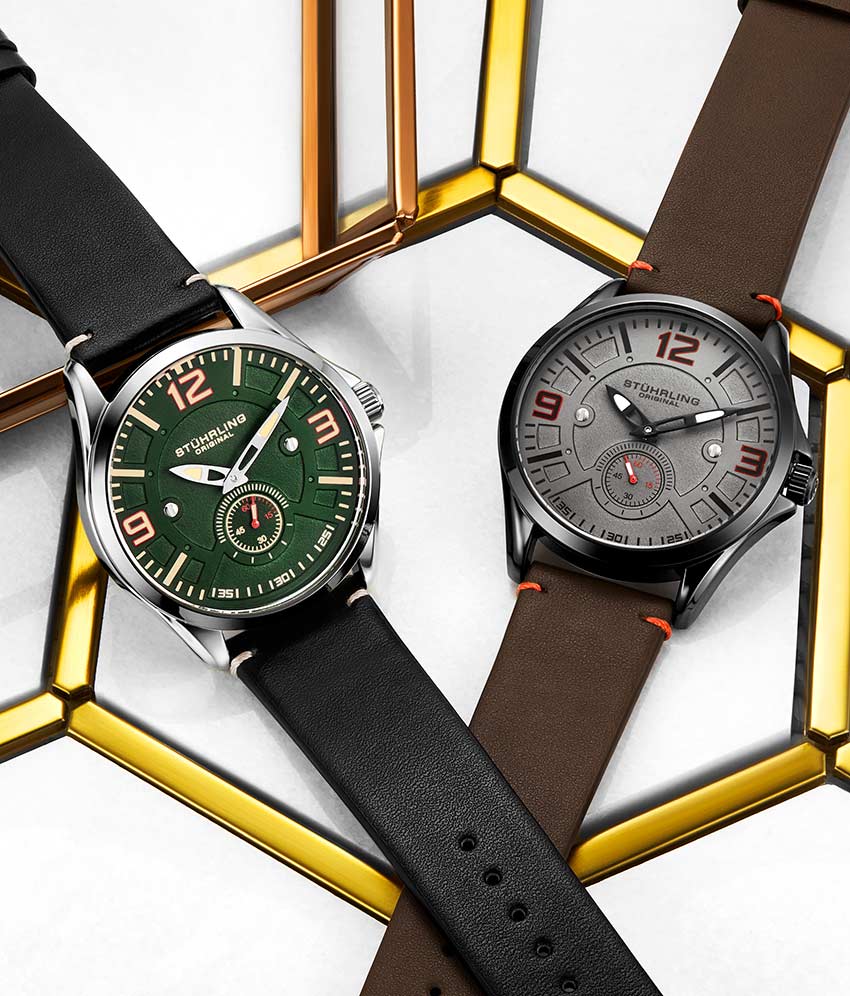 Gun Metal Grey Dial / Black Case / Dark Brown Band