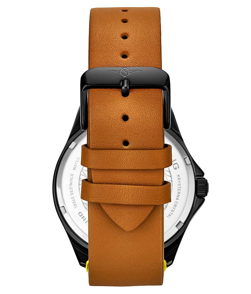 Black Dial / Black Case / Tan Band