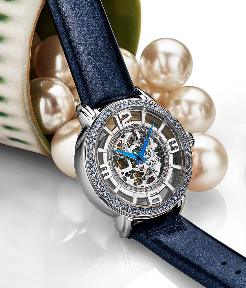 Silver Dial / Silver Case / Blue Band