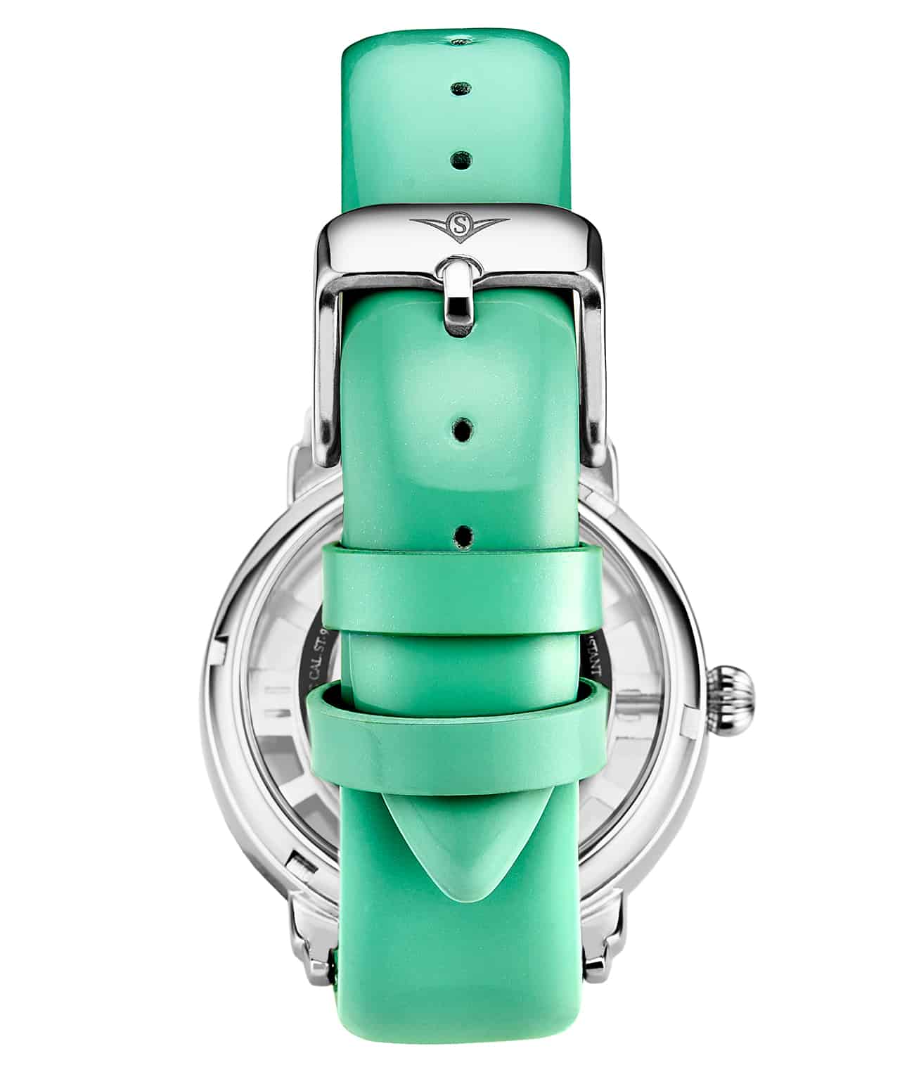 Silver Dial / Silver Case / Green Band