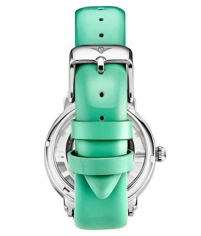 Silver Dial / Silver Case / Green Band