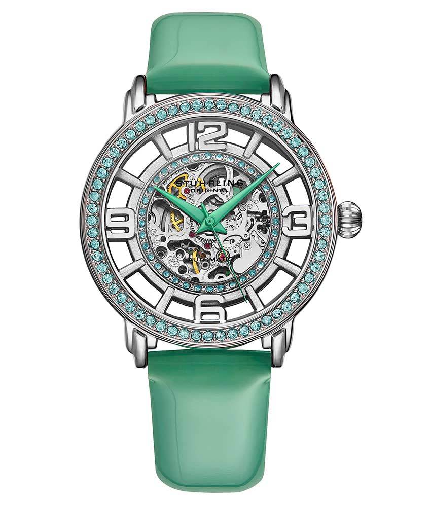 Silver Dial / Silver Case / Green Band