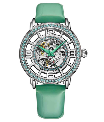 Silver Dial / Silver Case / Green Band