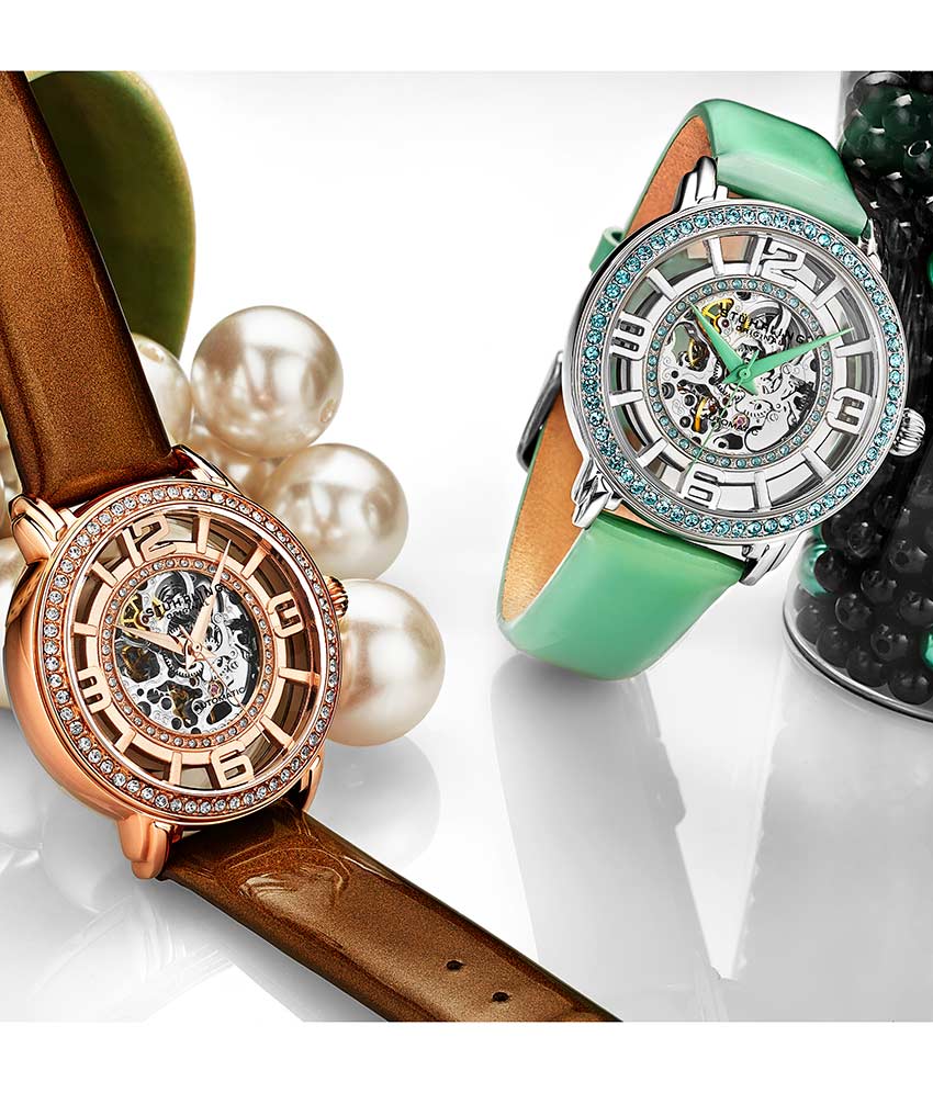 Silver Dial / Silver Case / Green Band