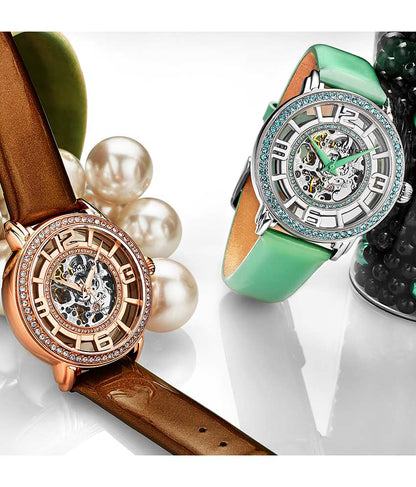 Silver Dial / Silver Case / Green Band