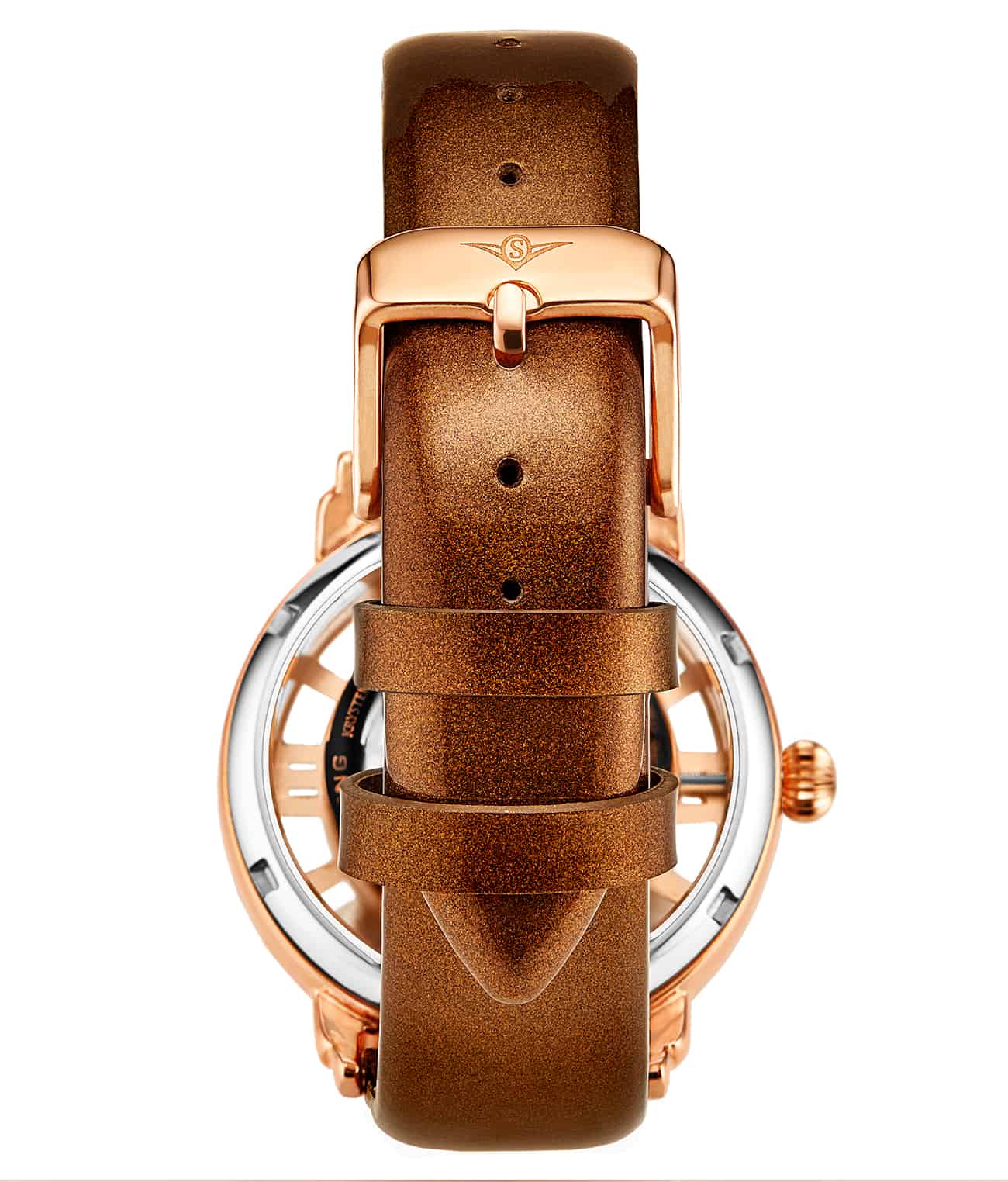 Rose Dial / Rose Case / Dark Brown Band