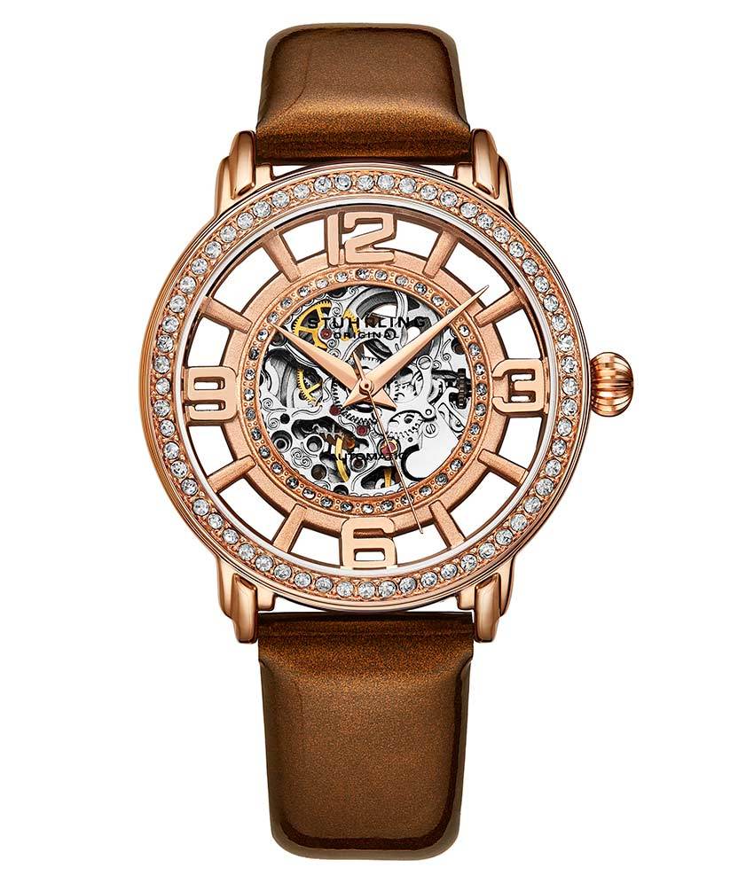 Rose Dial / Rose Case / Dark Brown Band