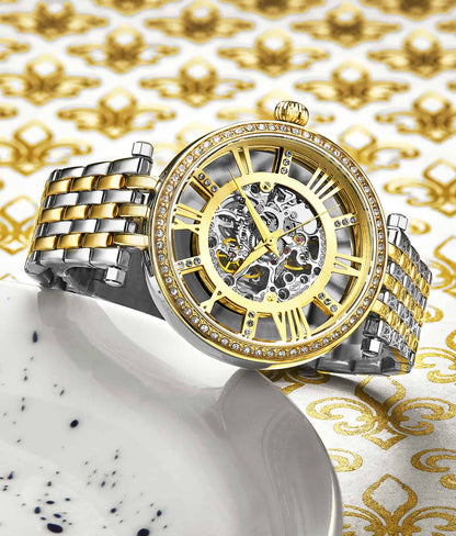 Stunning Gold Combo Skeletons Duo with Signature Pen and Stud Earring