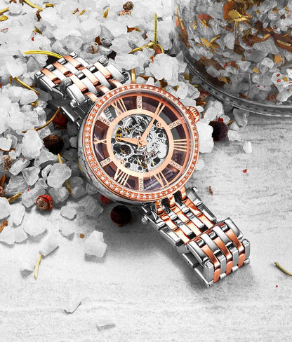 Rose Dial / Silver Case / Silver Band