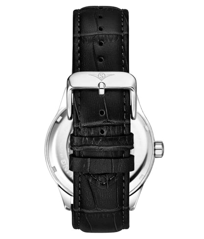 White Dial / Silver Case / Black Band