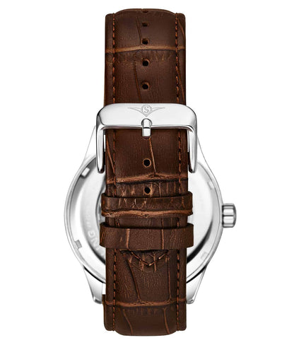 Grey Dial / Silver Case / Brown Band