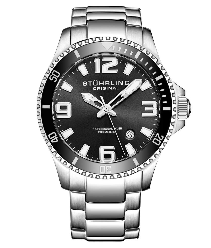 Black Dial / Silver Case / Silver Band