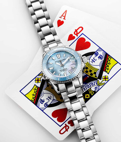 Light Blue Dial / Silver Case / Silver Stainless Steel Bracelet Silver Deployant Buckle