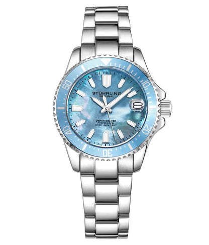 Light Blue Dial / Silver Case / Silver Stainless Steel Bracelet Silver Deployant Buckle