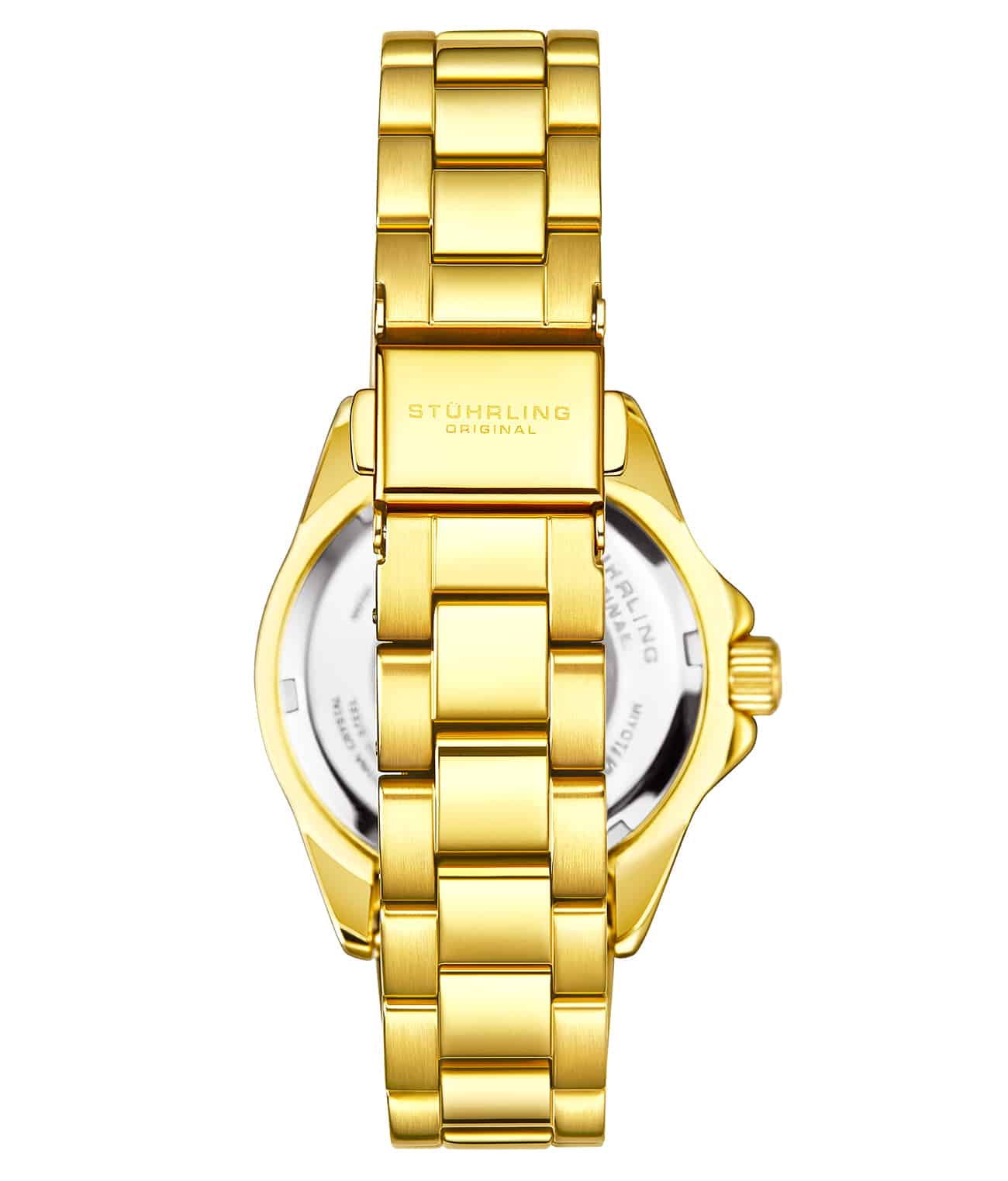 Black Dial / Gold Case / Gold Stainless Steel Bracelet Gold Layered Deployant Buckle