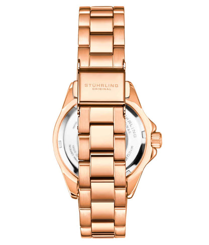 Silver Dial / Rose Case / Rose Stainless Steel Bracelet Rose Gold Layered Deployant Buckle