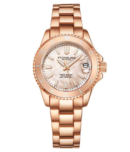 Silver Dial / Rose Case / Rose Stainless Steel Bracelet Rose Gold Layered Deployant Buckle