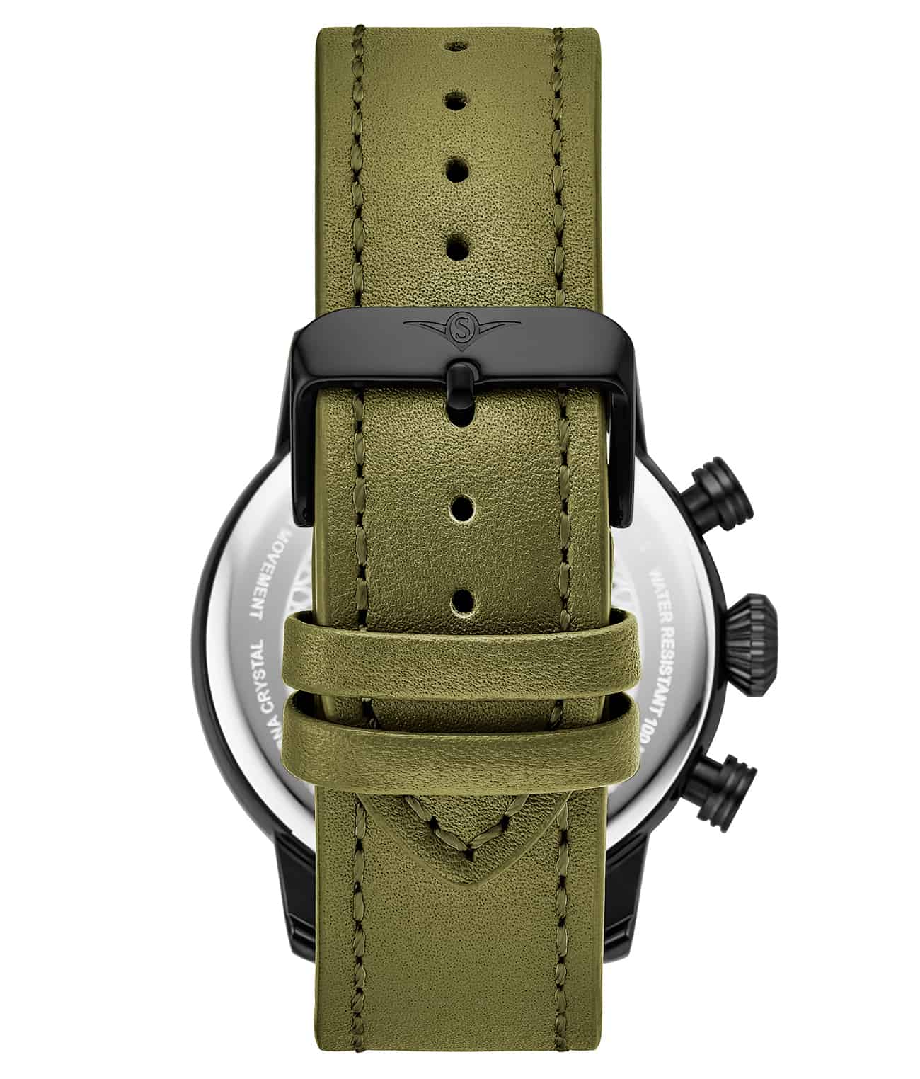 Black Dial / Black Case / Green Band