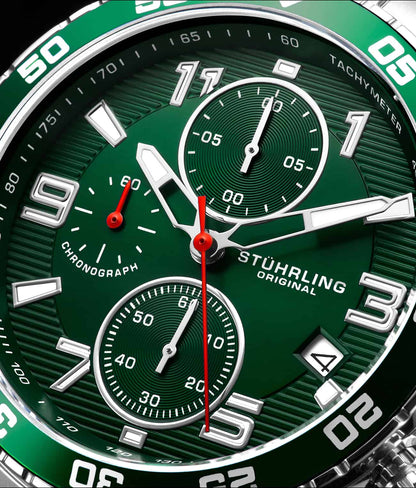 Green Dial / Silver Case / Silver Band