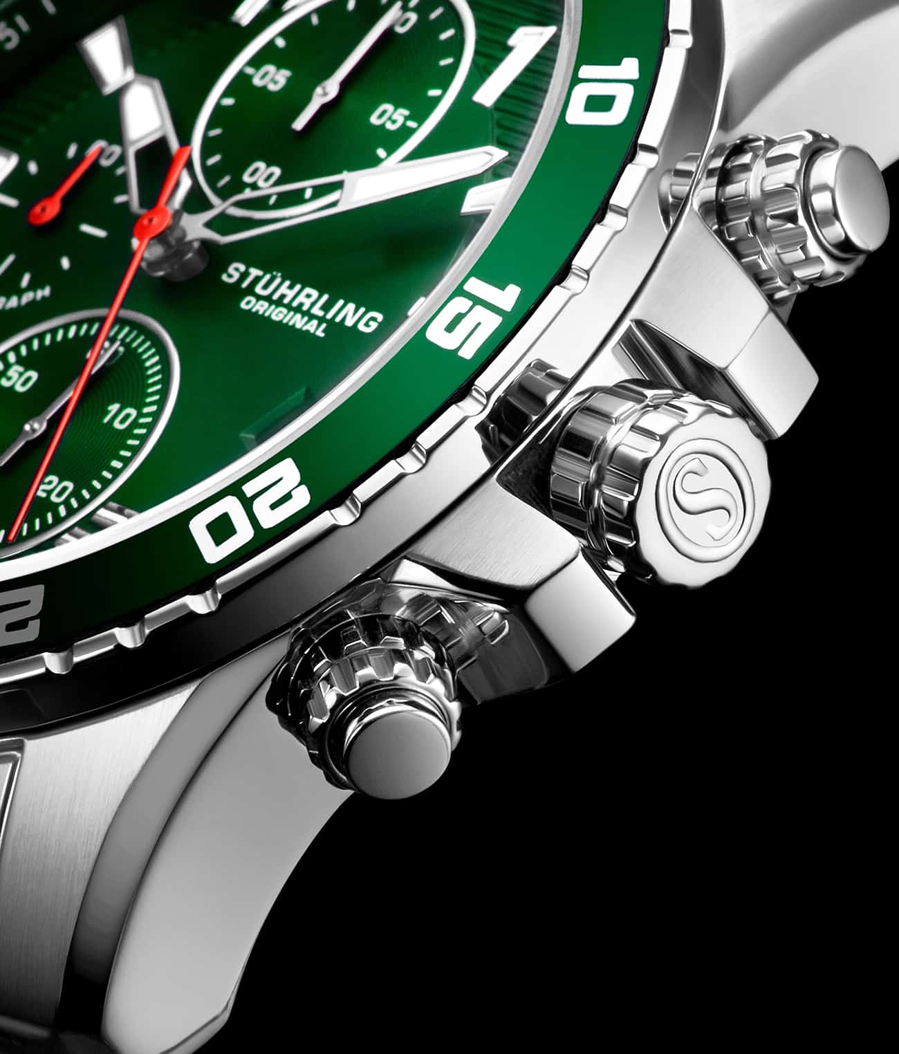 Green Dial / Silver Case / Silver Band