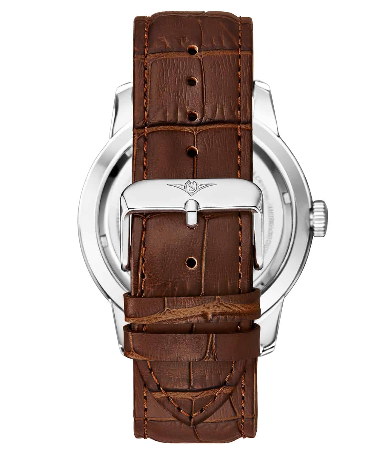 Black Dial / Silver Case / Brown Band