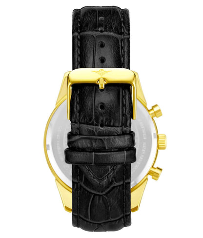 Black Dial / Gold Case / Black Band