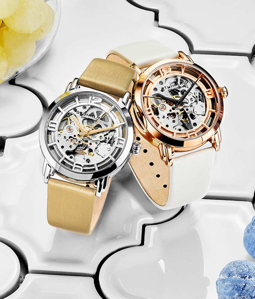 Silver Dial / Silver Case / Beige Band