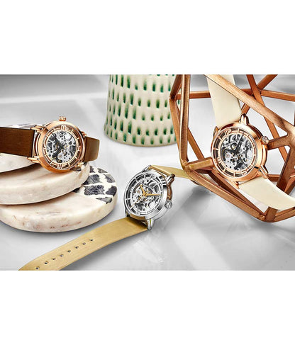 Silver Dial / Silver Case / Beige Band