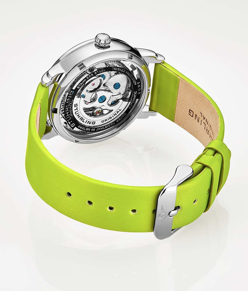 Silver Dial / Silver Case / Green Band