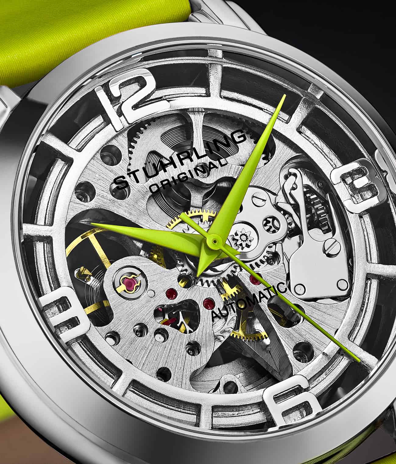 Silver Dial / Silver Case / Green Band