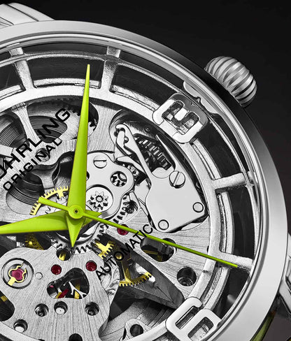 Silver Dial / Silver Case / Green Band