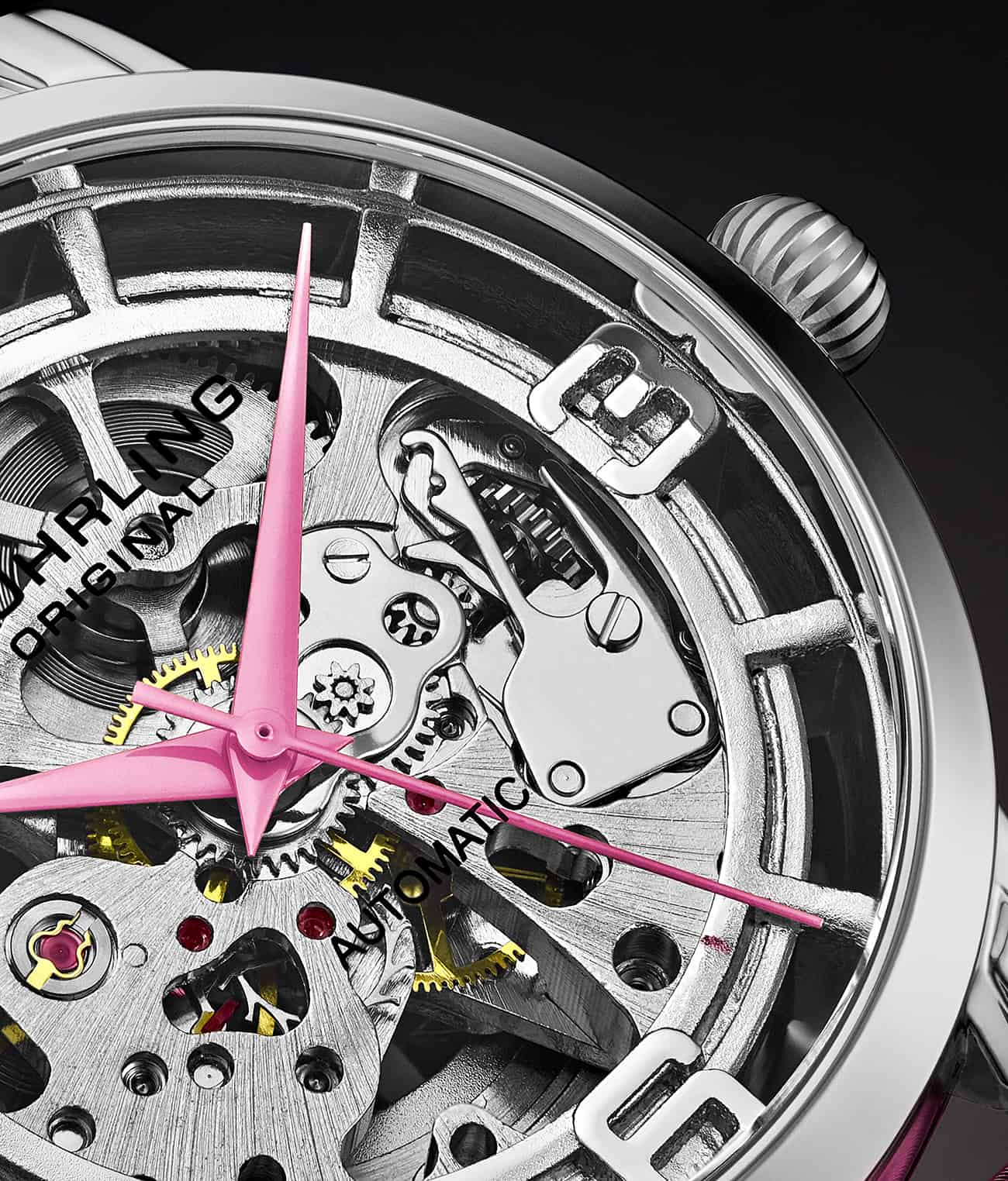 Silver Dial / Silver Case / Pink Band