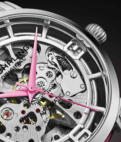 Silver Dial / Silver Case / Pink Band