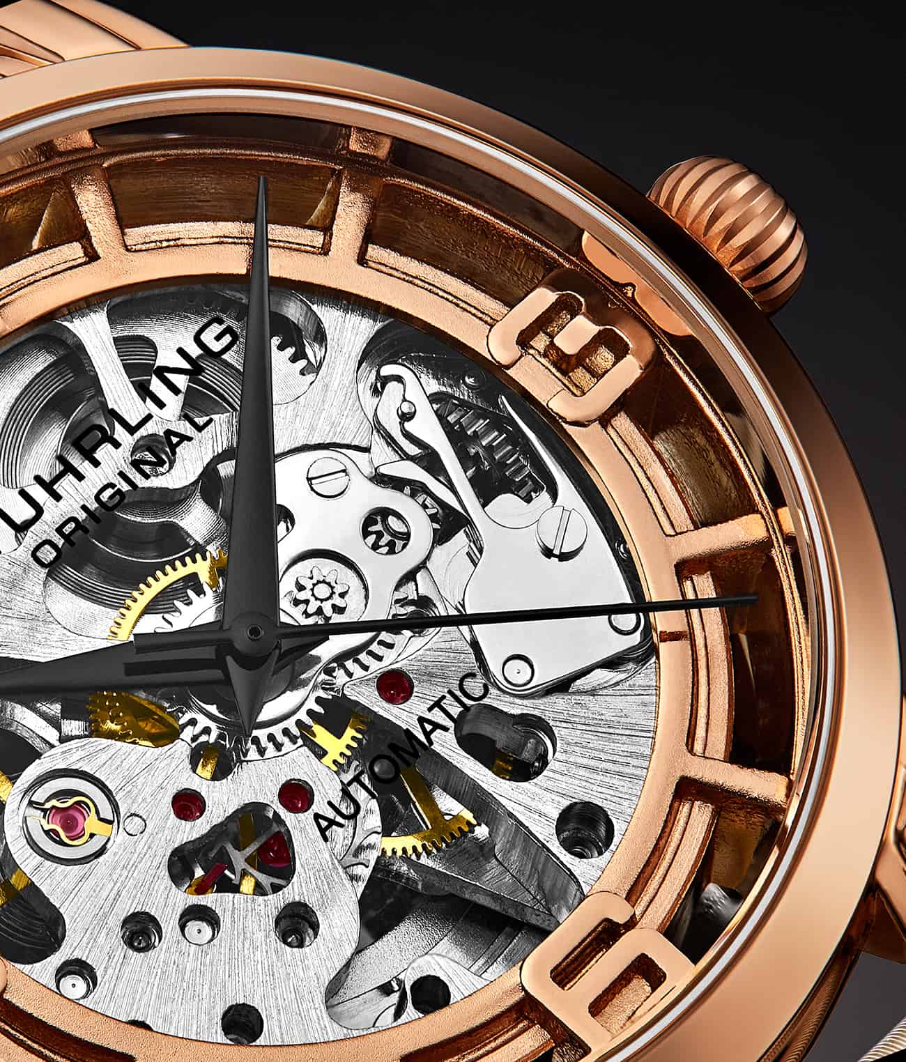 Silver Dial / Rose Case / White Band