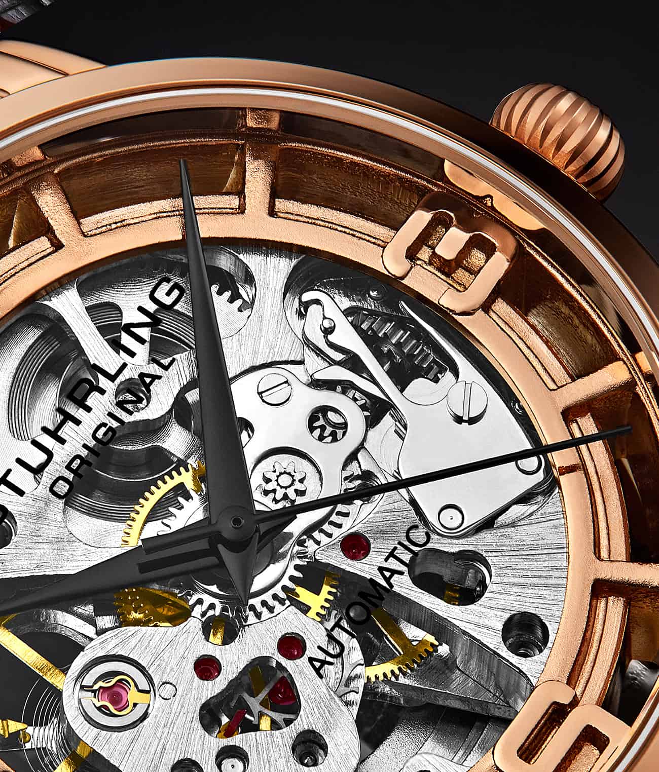 Silver Dial / Rose Case / Brown Band