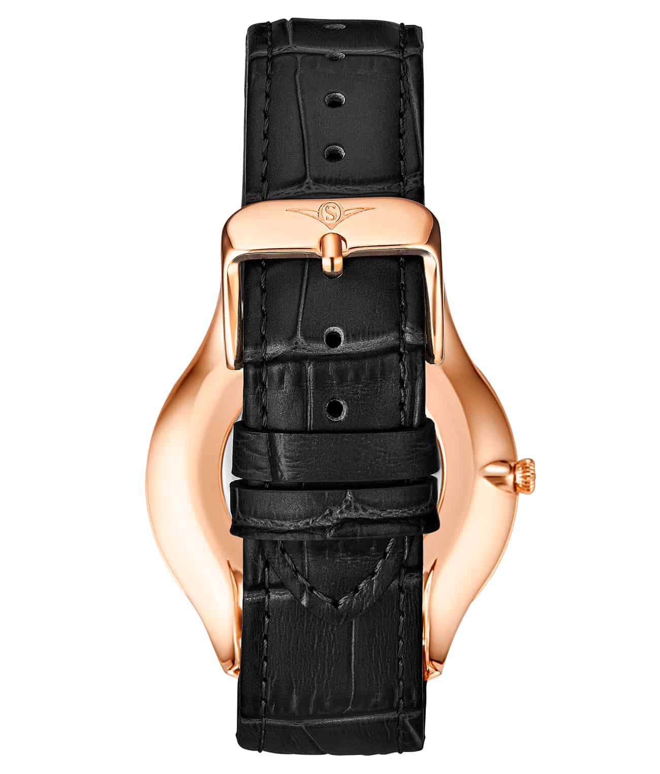 Black Dial / Rose Case / Black Band