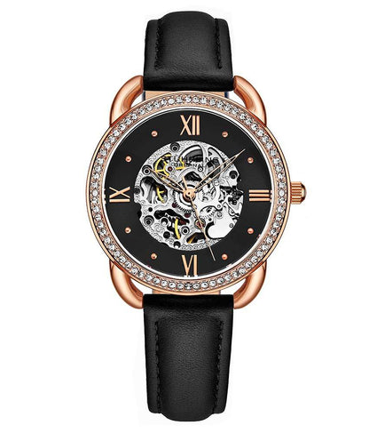 Black Dial / Rose Case / Black Band