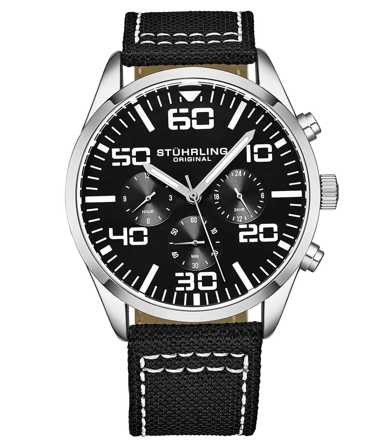 Black Dial / Silver Case / Black Band